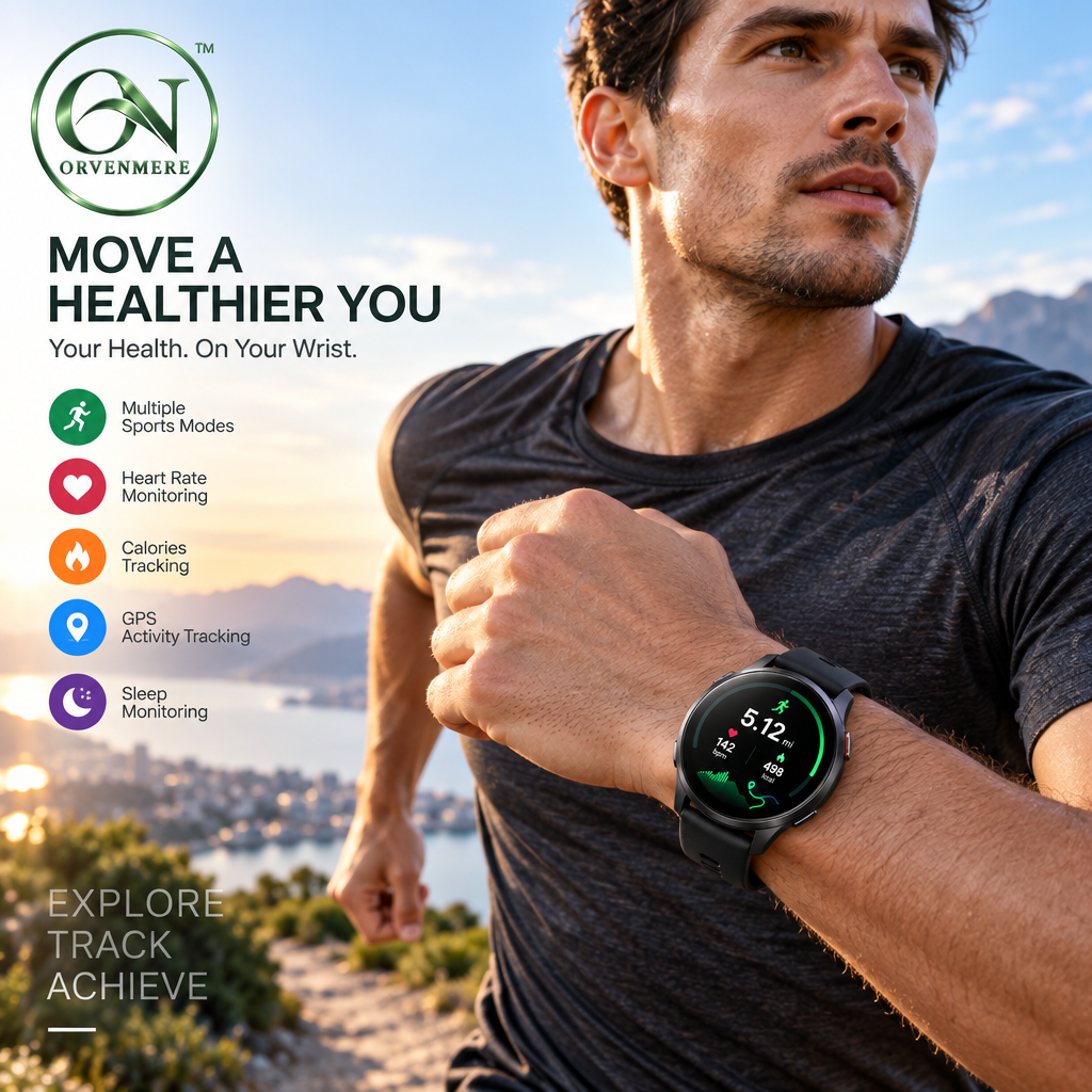 orvenmere™ Summit Pro Fitness Smartwatch