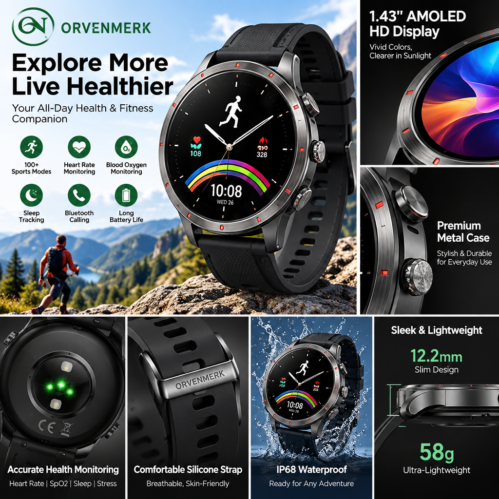 orvenmere™ Ridge Active Smartwatch