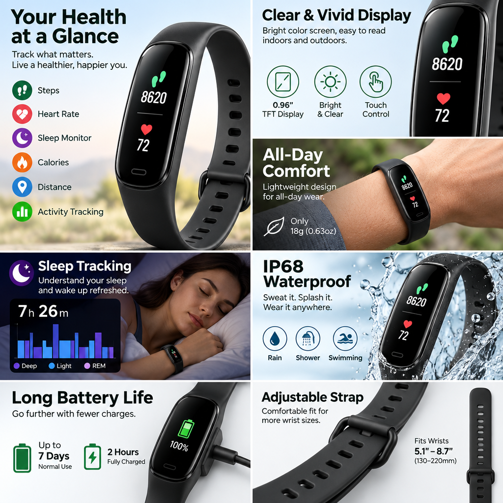 orvenmere™ MoveFit Daily Fitness Tracker