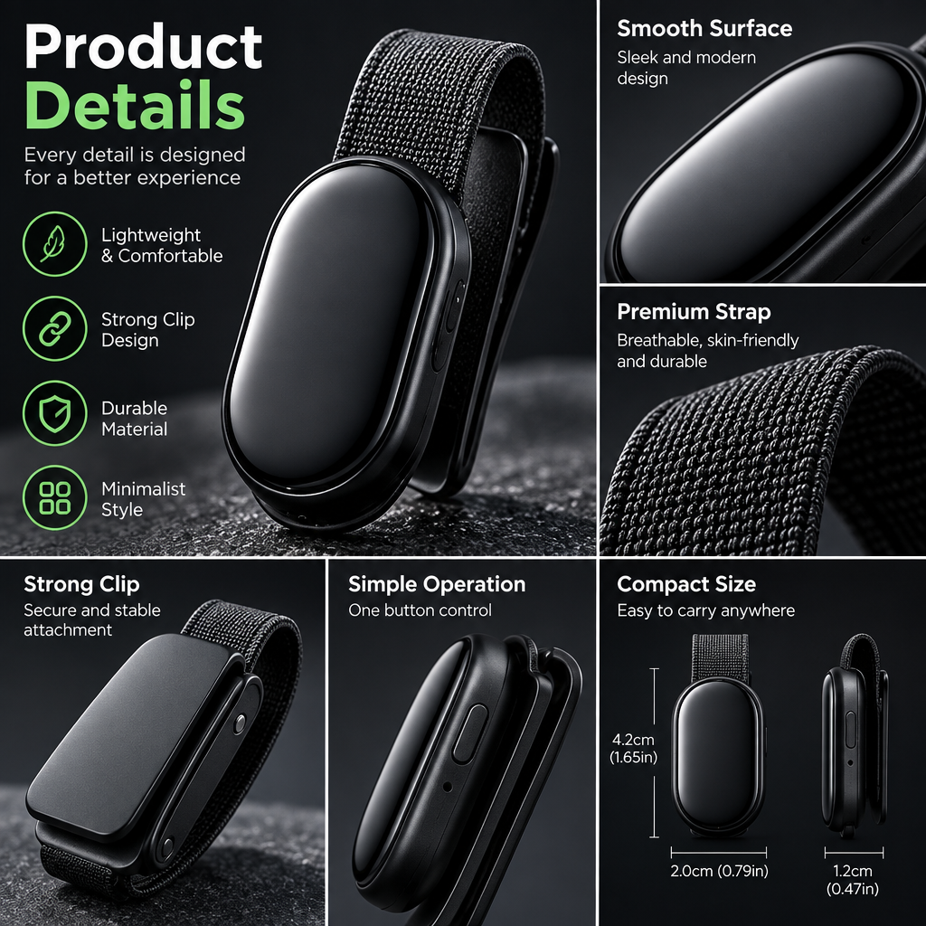 orvenmere™ CoreTrack Black Fitness Band