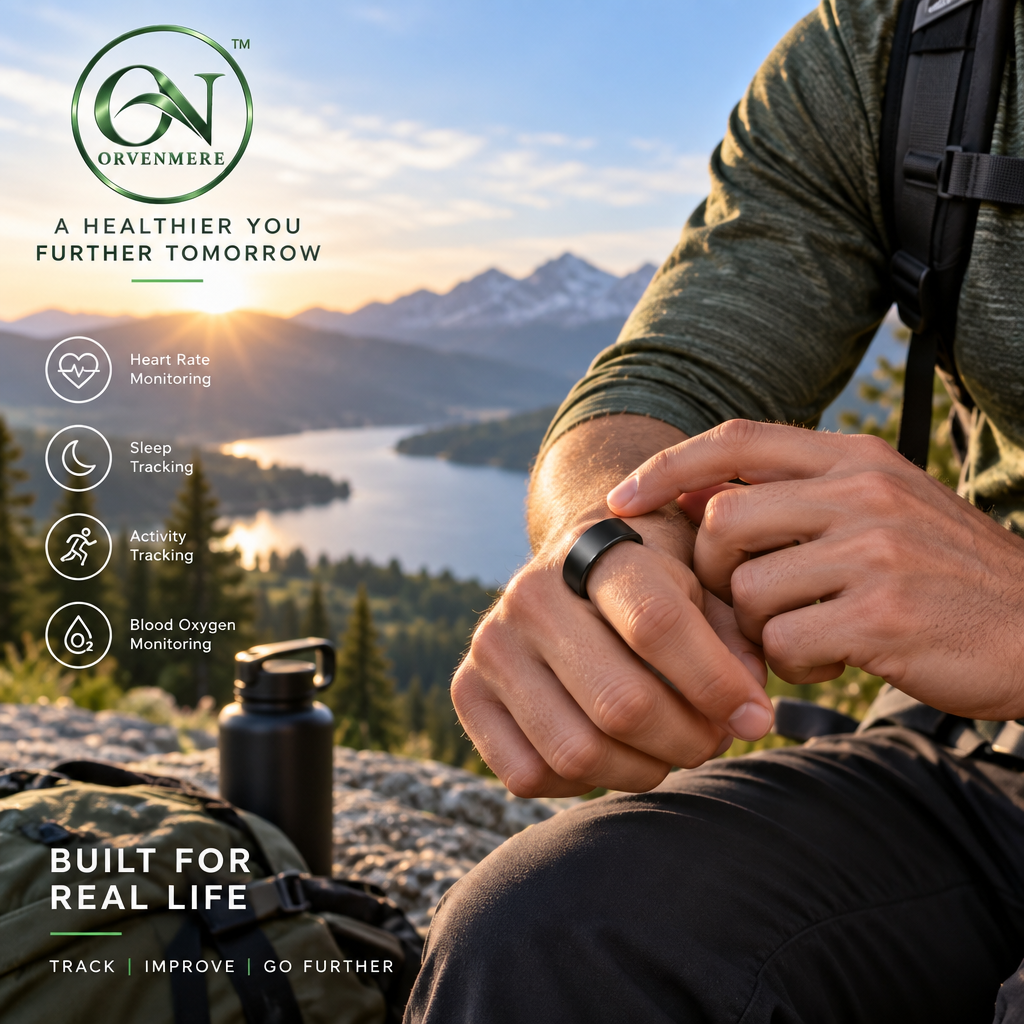 orvenmere™ Halo Black Smart Health Ring