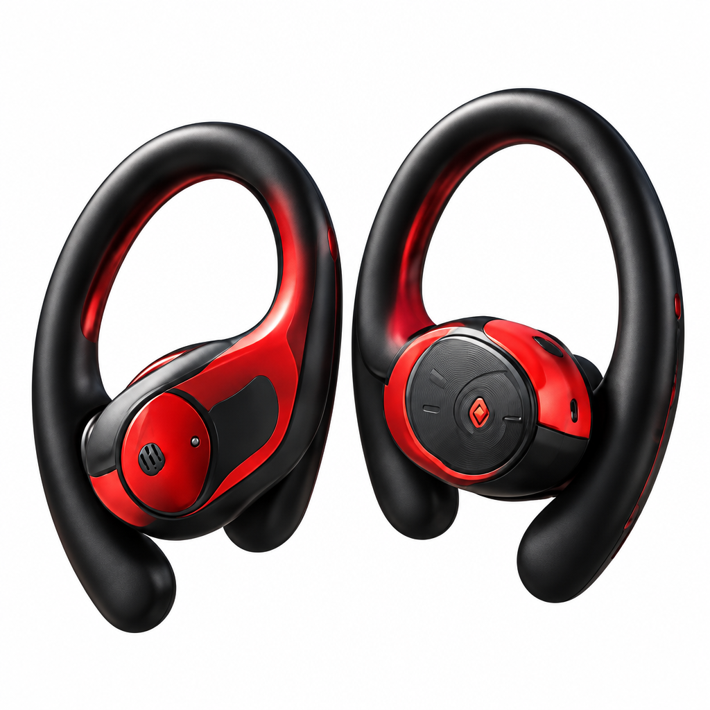 orvenmere™ SprintLoop Red Sport Earbuds